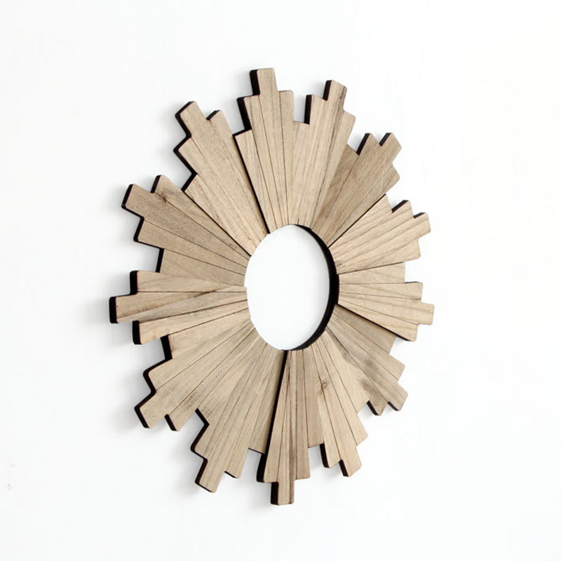 Round Bleached Wood Wall Art