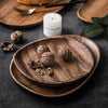Rustic Acacia Irregular 14.25&quot; Oval Platter - TOV Collection