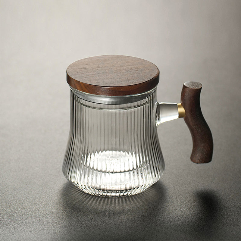 Rustic Ripple Teapot With Infuser | Heat-Resistant Glass Tea