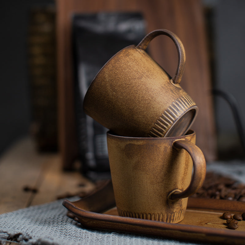 Rustic Stoneware Mug Set