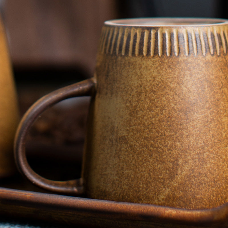 Rustic Stoneware Mug Set