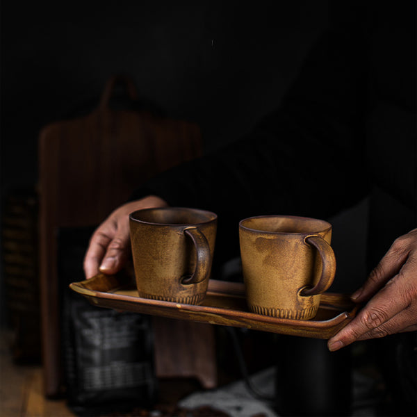 Rustic Stoneware Mug Set | Creative Rustic Vintage Pastoral Household ...