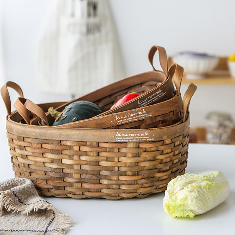 Sheli Wood Basket, Set of 3