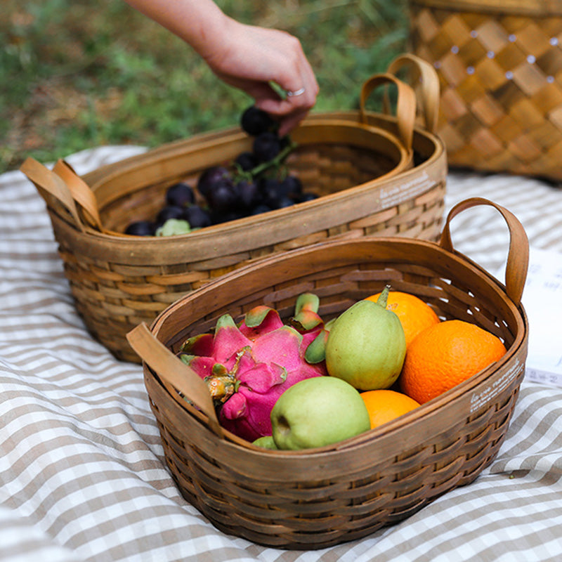 Sheli Wood Basket, Set of 3