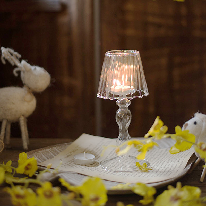 Sinlleg Glass Tealight Candle Holder