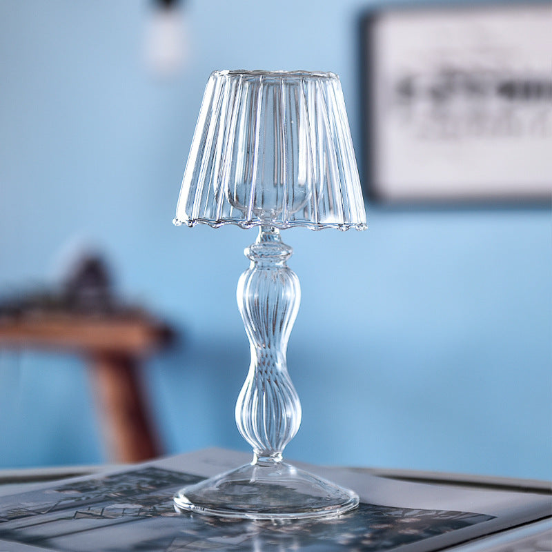 Sinlleg Glass Tealight Candle Holder