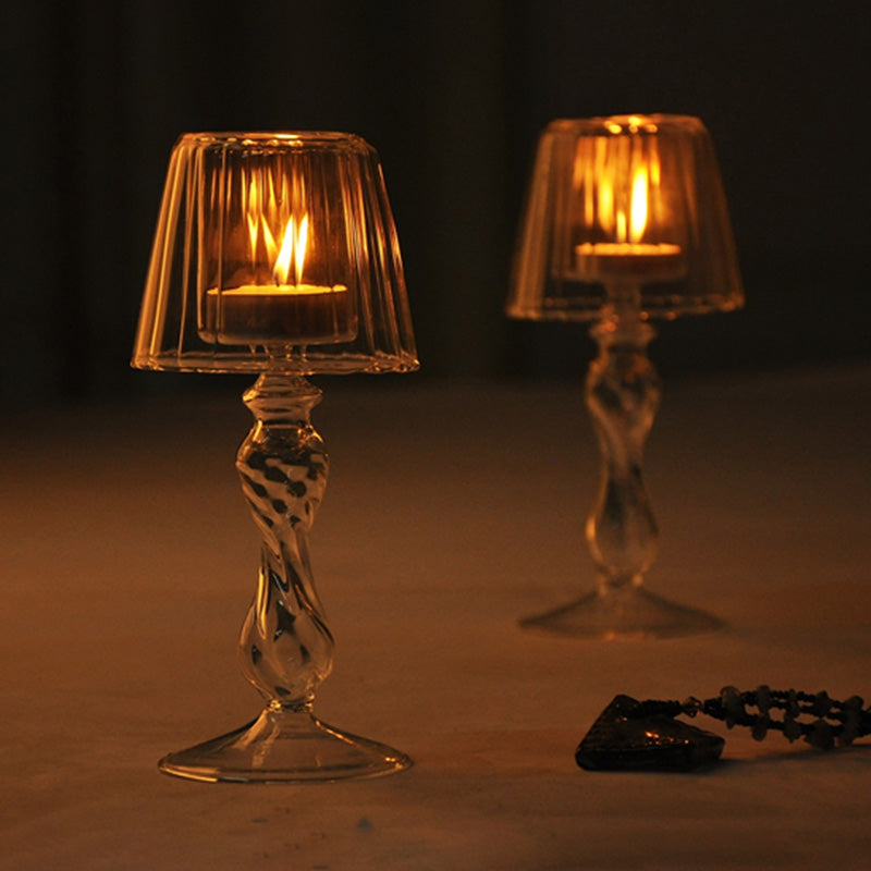 Sinlleg Glass Tealight Candle Holder
