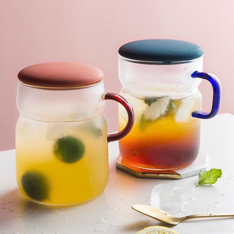 T'ves Glass Mug With Lid