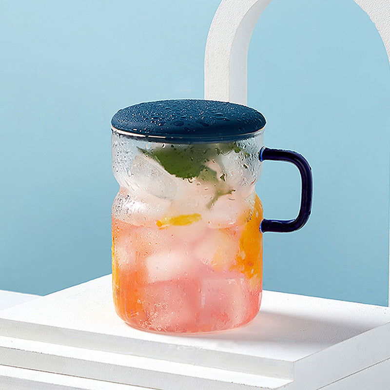 T&#39;ves Glass Mug With Lid