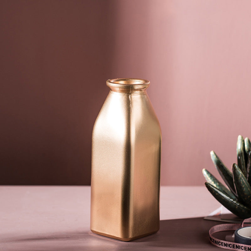 Tanfield Brass Glass Vase