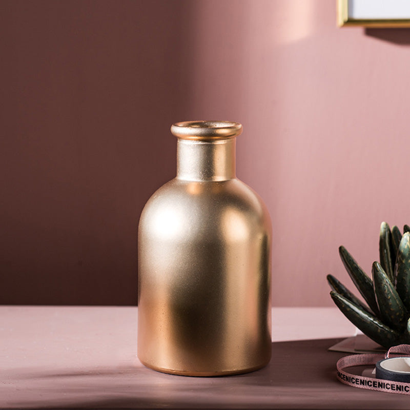 Tanfield Brass Glass Vase