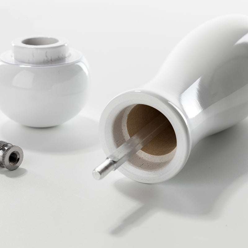 Traditional Marble White Pepper Mill