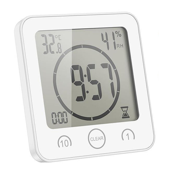 Waterproof Square LCD Digital Clock | Waterproof Shower Bathroom Wall ...