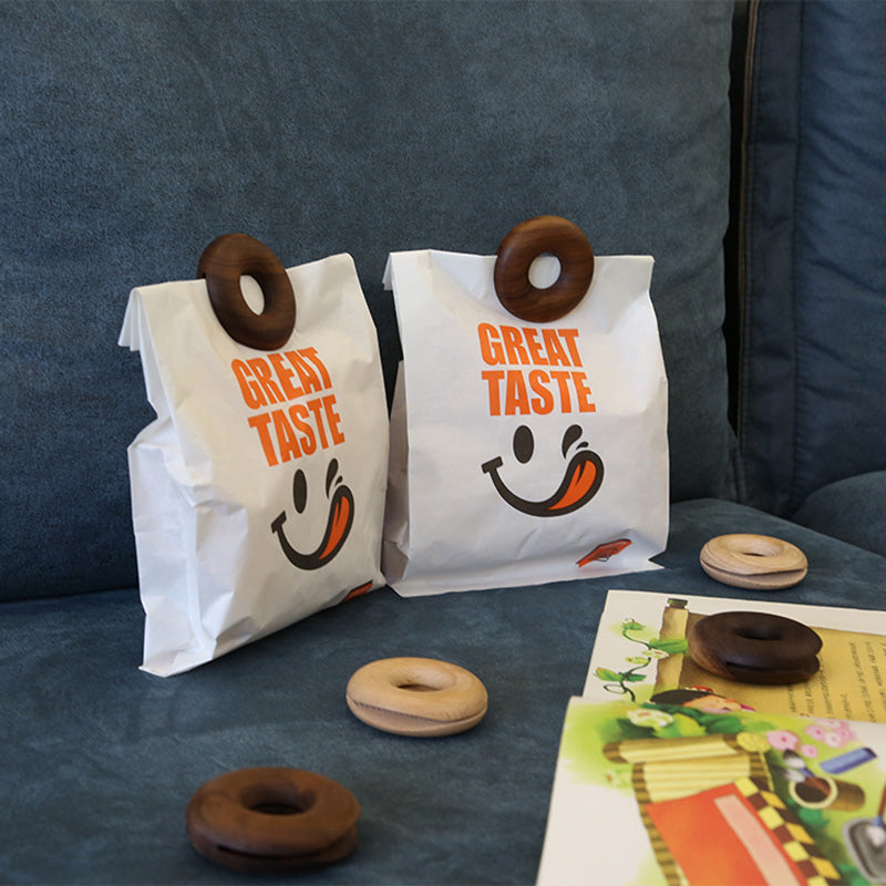 Wood Donut Sealing Clip, Set of 2