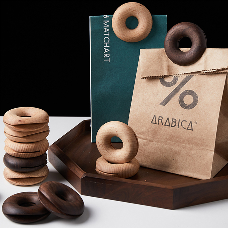Wood Donut Sealing Clip, Set of 2