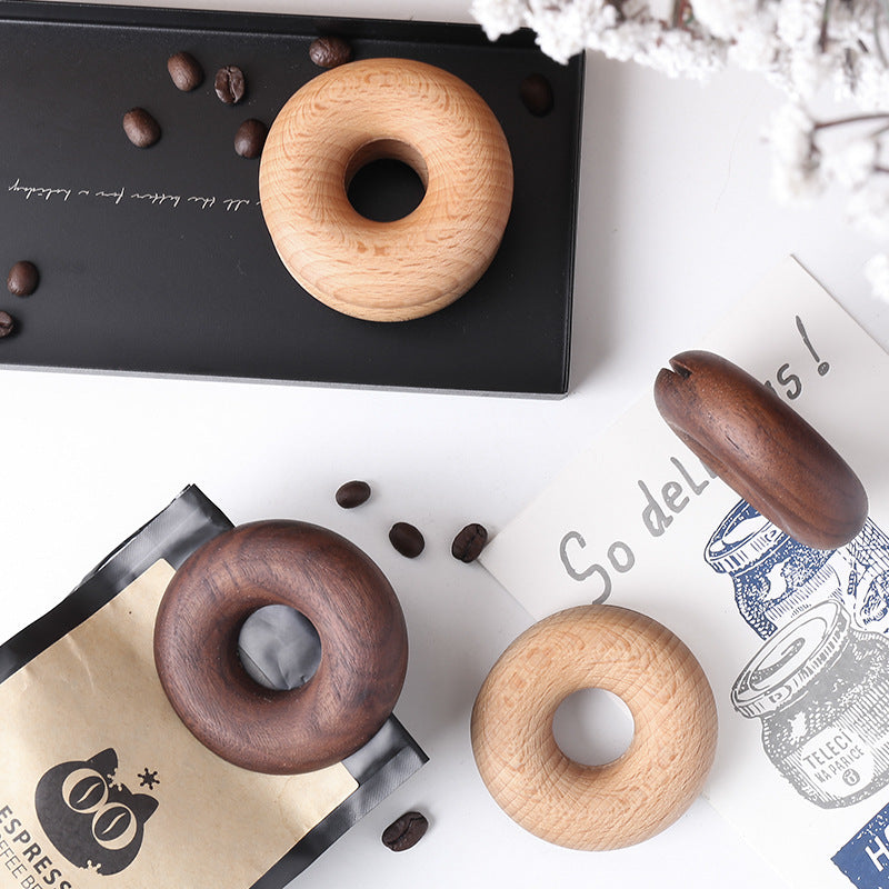 Wood Donut Sealing Clip, Set of 2