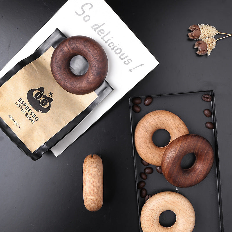 Wood Donut Sealing Clip, Set of 2