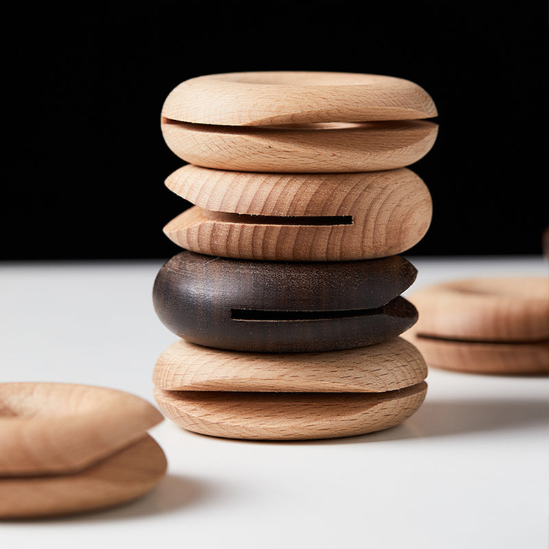 Wood Donut Sealing Clip, Set of 2