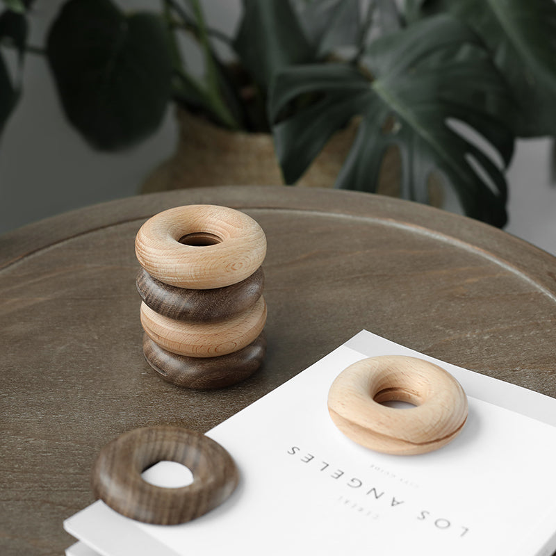Wood Donut Sealing Clip, Set of 2