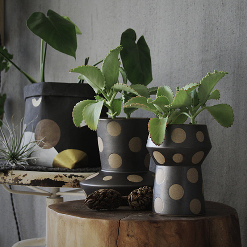 Wooken Black Planter