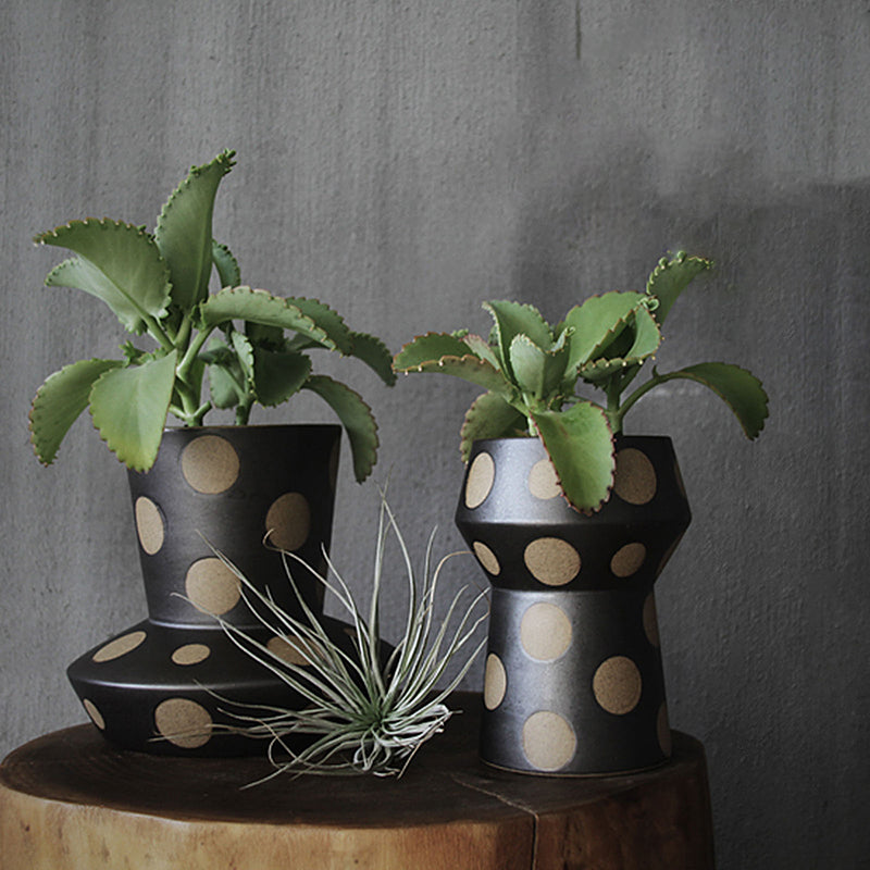 Wooken Black Planter