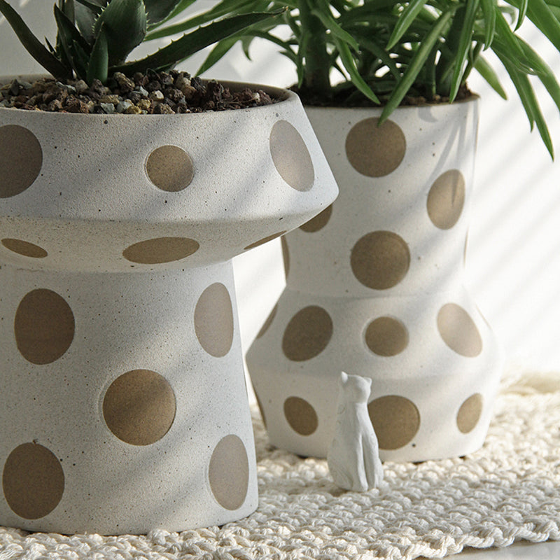 Wooken White Planter