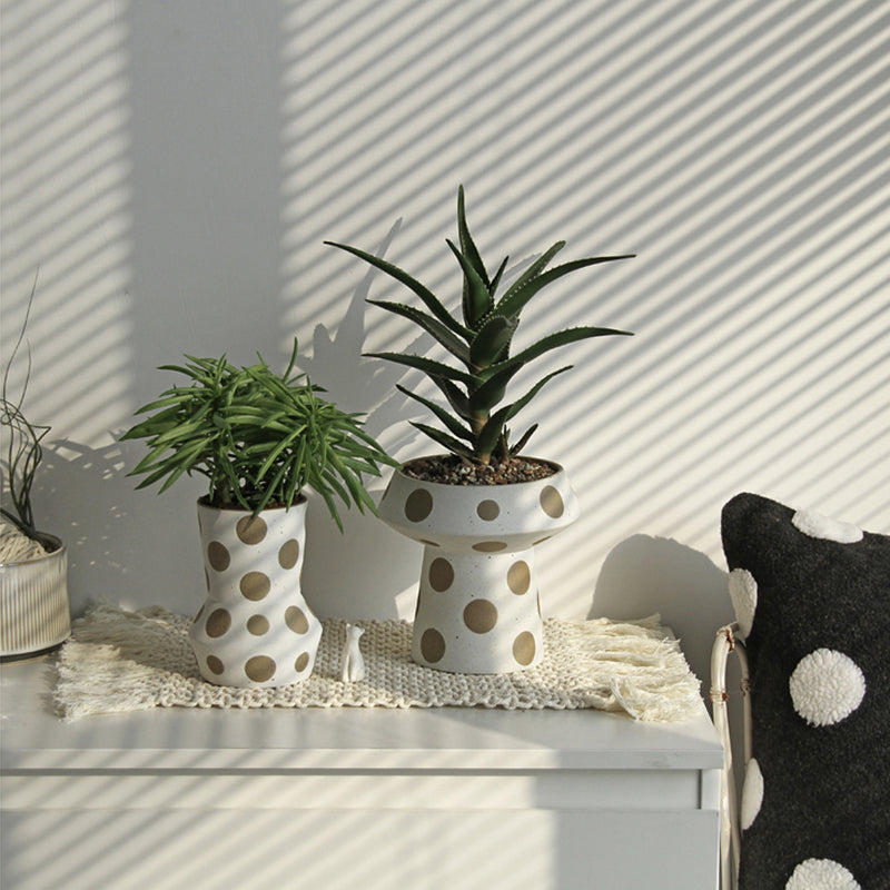 Wooken White Planter