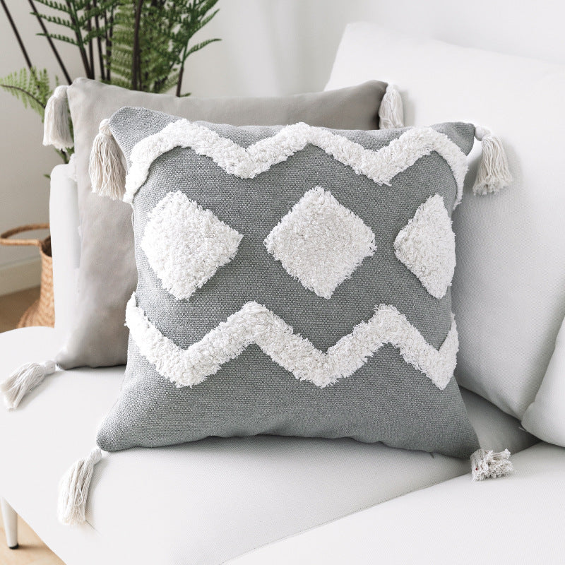 Zig Tasseled Cushion Cover